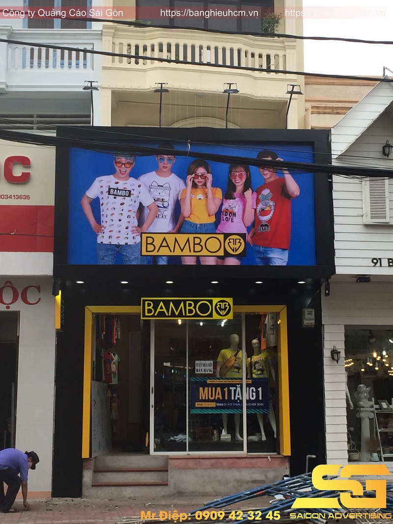 bảng hiệu shop thời trang bambo
