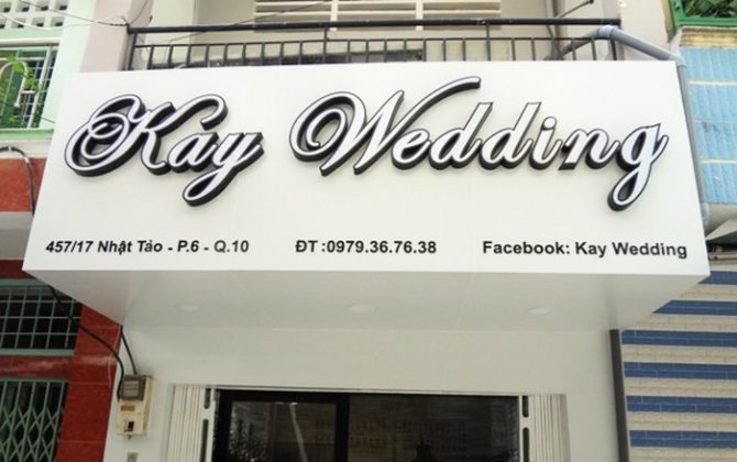 Kay Wedding - Bảng Hiệu HCM - Nơi làm bảng hiệu áo cưới đep chất lượng